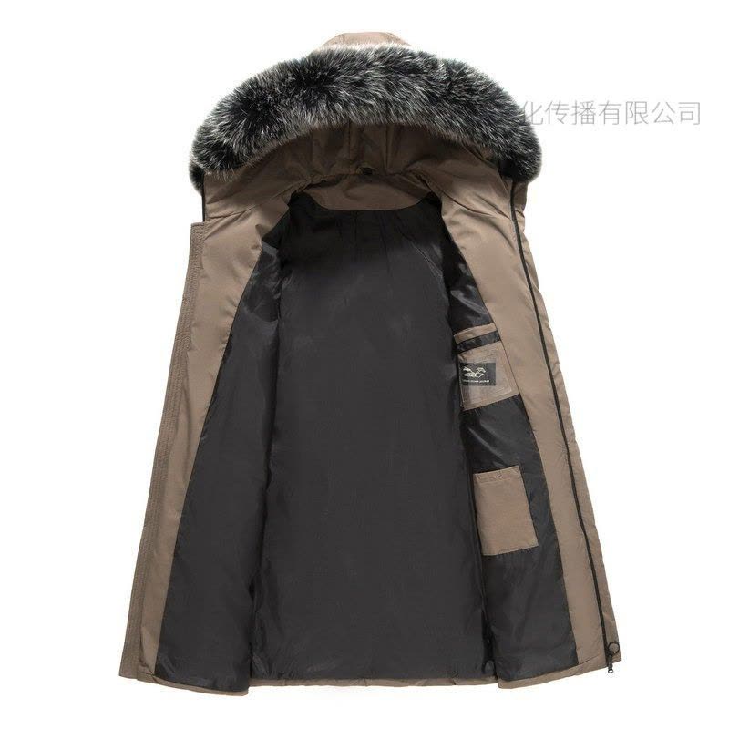 JPDUN吉普盾新款棉衣男韩版加厚中长款修身假毛领潮流外套男装图片