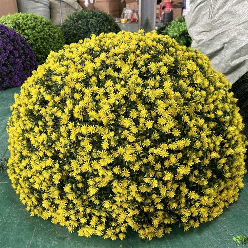 环孤 仿真草球 仿真绿植佛家草 直径约40cm 半球状 黄色