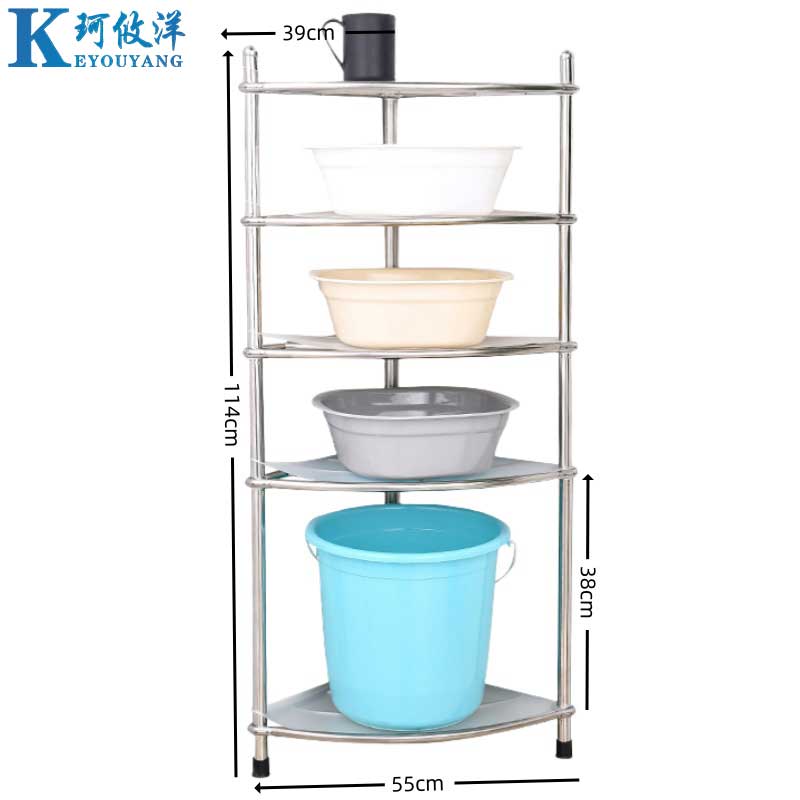 珂攸洋 墙角置物架 55*39*114cm 个高清大图