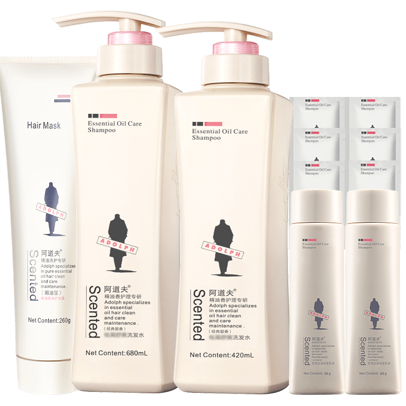 阿道夫 祛屑舒爽洗发水420ml+精油香护理专研洗发水轻柔丝滑洗发水680ml 组合装
