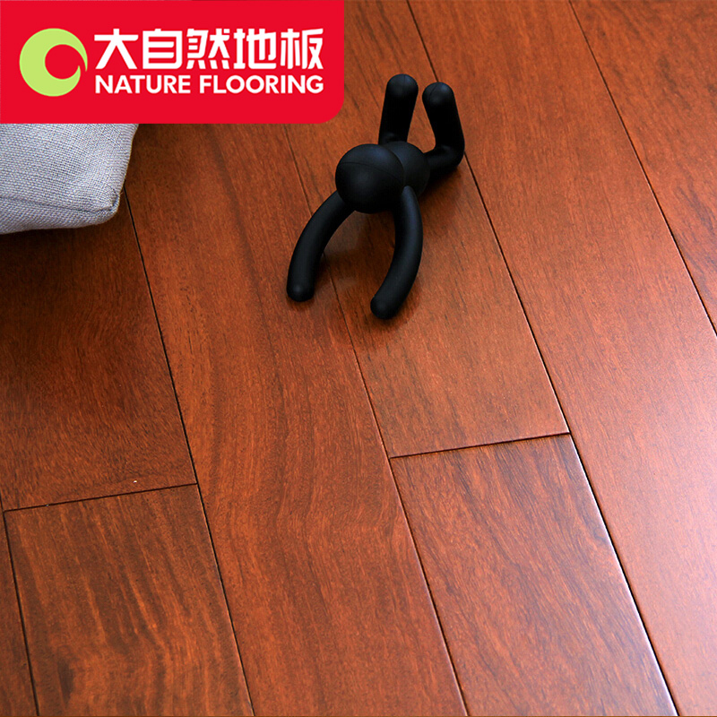 大自然地板纯实木地板龙凤檀二翅豆两色安装送辅料