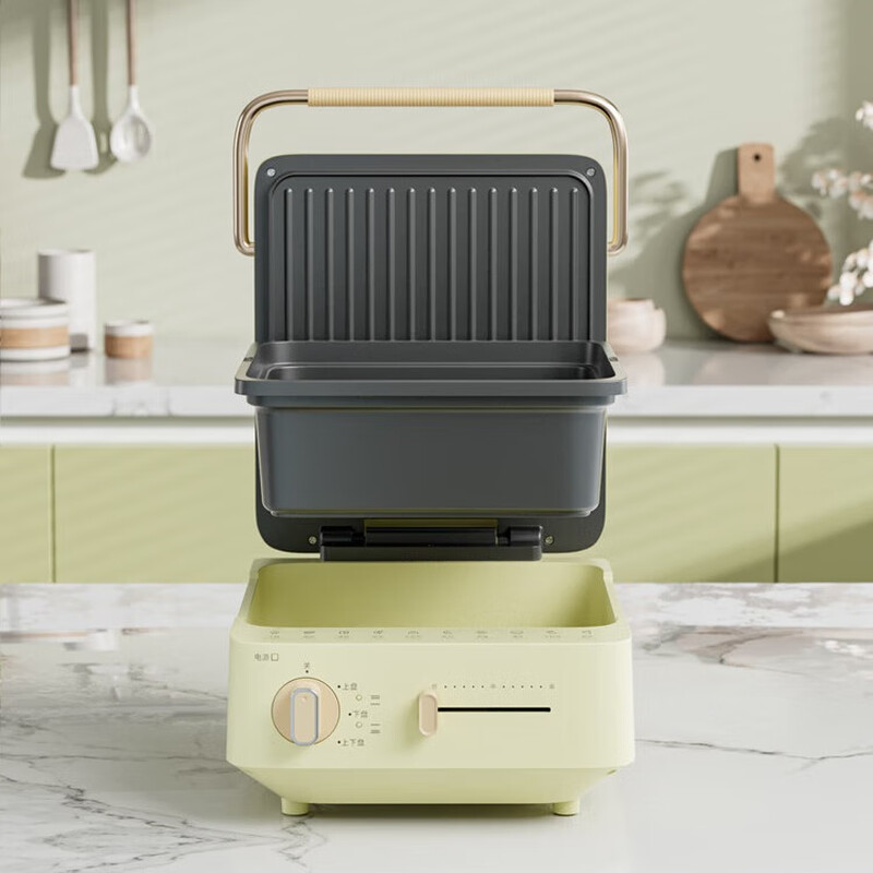 康佳(KONKA)电火锅折叠烤涮一体锅 电饼铛家用加深煎烤机烙饼机 4L分体式电煮锅不粘涂层 KDBC-1900S高清大图