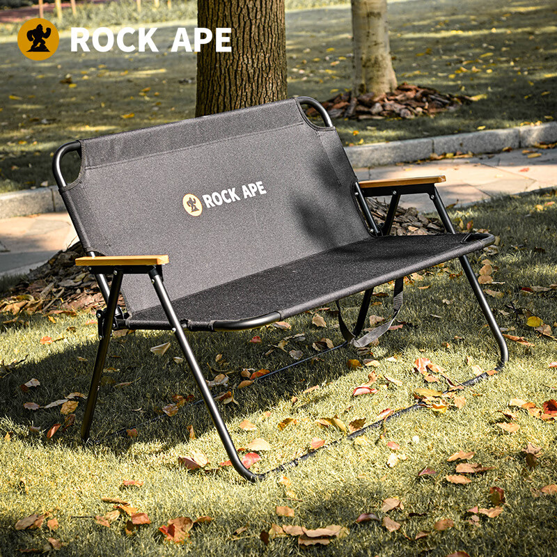 洛克猩球 户外露营便携双人折叠椅Furniture折叠桌椅RAC0014