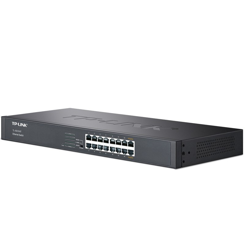 TP-LINK普联16口24口48口全千兆企业级以太网交换机tp交换器 TL-SG1016T 16口千兆机架式 网络交换