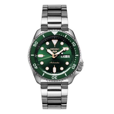 SEIKO精工5号官方正品手表男日本绿水鬼机械表SRPD63K1