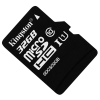 Kingston金士顿32GB高速手机内存卡sd卡CLASS 10安防监控摄像头32gTF卡行车记录仪存储卡+SD适配器