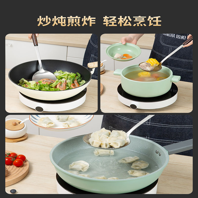 双枪榉木不锈钢汤勺DC64002高清大图