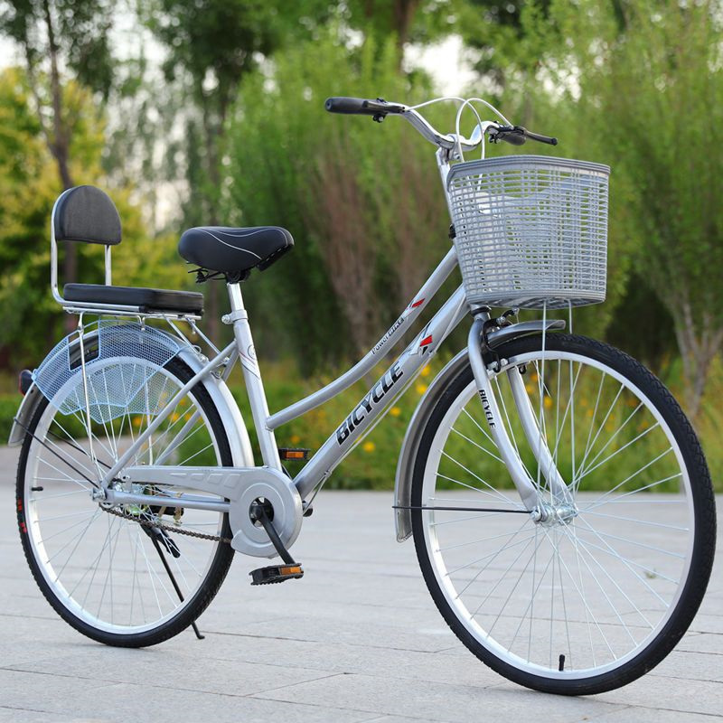 复古自行车男式女式24寸26寸女式成人老人通勤学生轻便淑女老式车