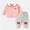 儿童春秋男女长袖两件套小樱桃套装
