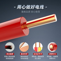[官方旗舰店]德力西 电线电缆 单芯 纯铜线 多色可选 BV1.5/2.5/4/6平方100米单股铜芯线缆家装家用硬电线