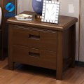 江莱新中式实木床头柜床边收纳柜储物柜收纳床柜小柜子 胡桃色
