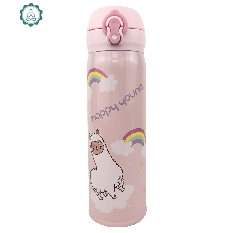 日系ins韩版卡通女学生可爱便携男创意儿童羊保温杯