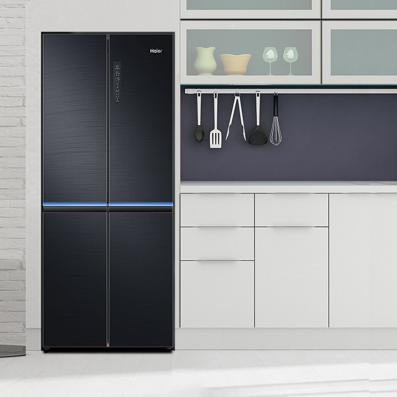 预售 海尔(haier)405升 bcd-405wdsku1 十字对开门冰箱 阻氧干湿分储