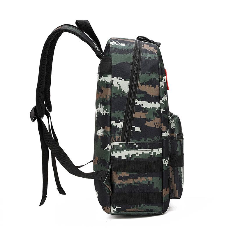 新款旅游户外登山夏令营猎人虎斑迷彩背包春游男孩小学生双肩书包虎斑