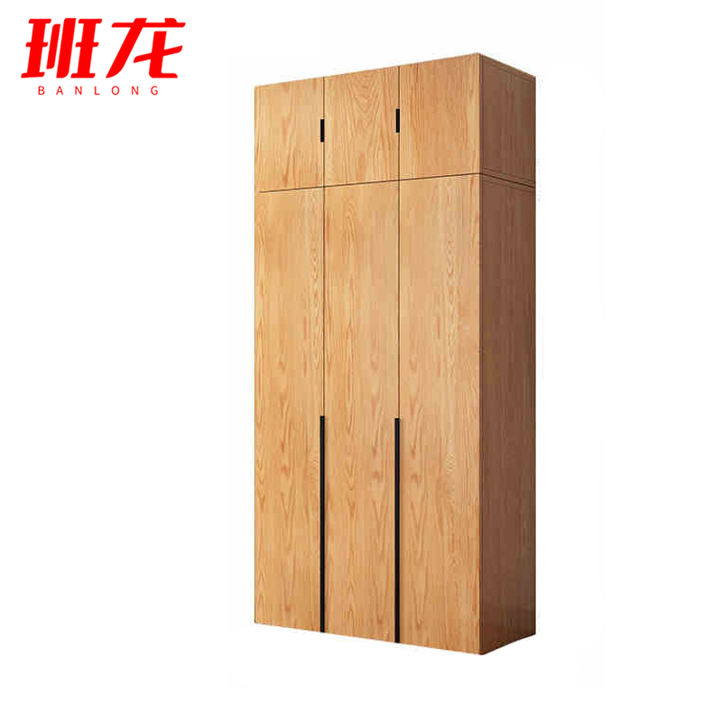 班龙简约衣柜三门+顶柜台高清大图