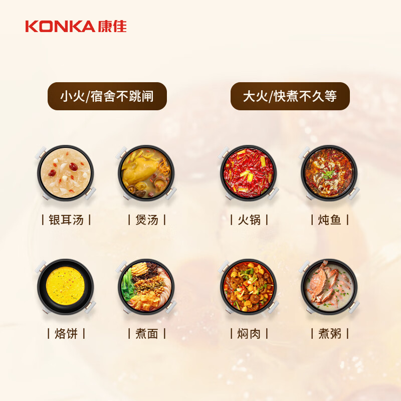 康佳电火锅5L KDZG-5075-W高清大图