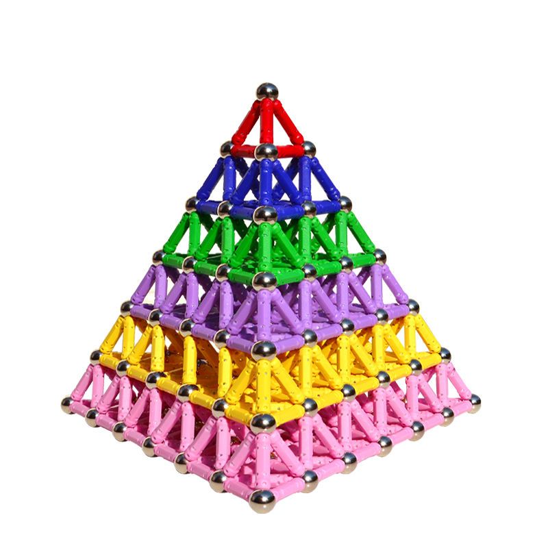 磁力棒儿童益智拼搭磁力吸石百变玩具补充装棒球组合工厂直销60直棒60