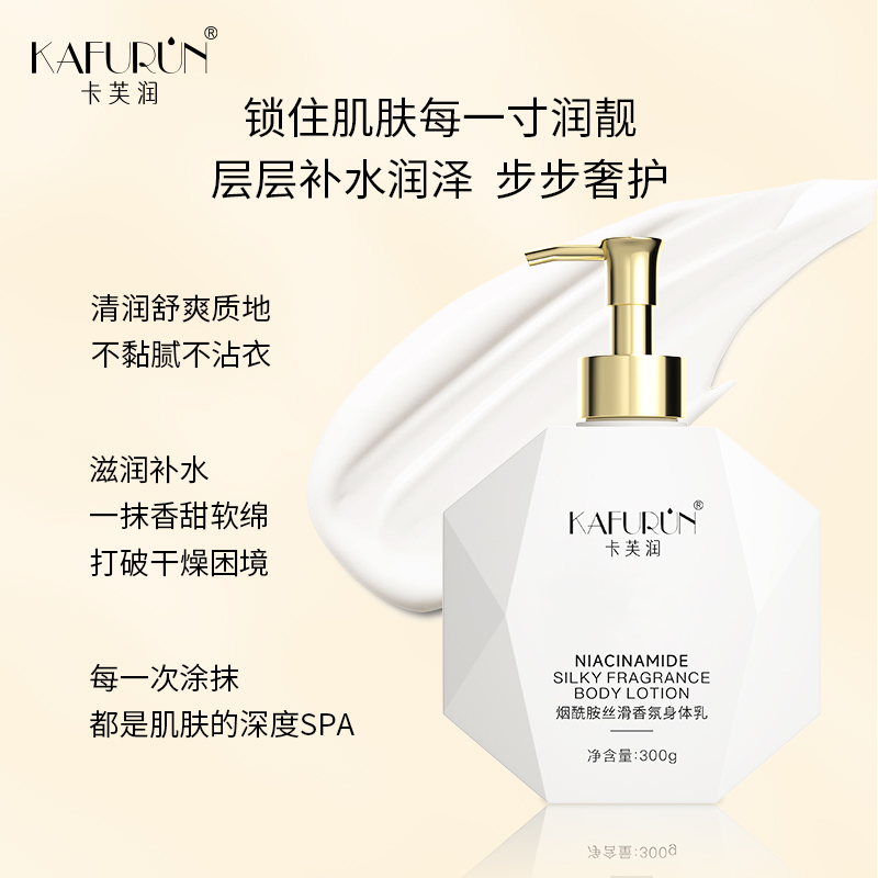 卡芙润(KAFURUN)烟酰胺丝滑香氛身体乳300g高清大图