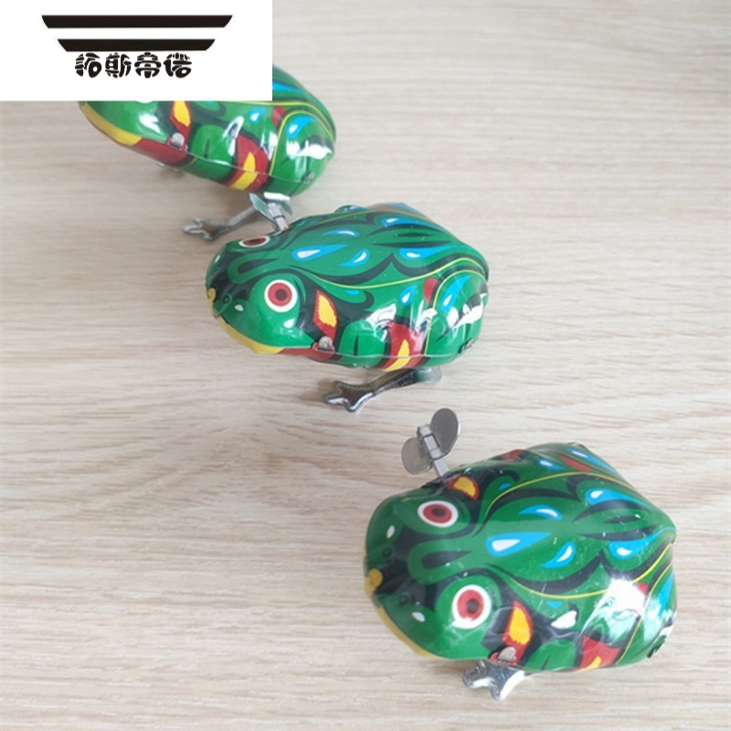 拓斯帝诺8090后经典怀旧玩具上链发条跳跳蛙童年复古益智弹跳公鸡印刷