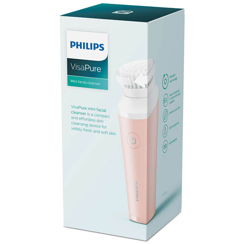 飞利浦(Philips) 迷你洁面仪 BSC111/06粉色 迷你净颜焕采洗面仪洗脸刷洗脸仪 深层清洁净彻卸妆