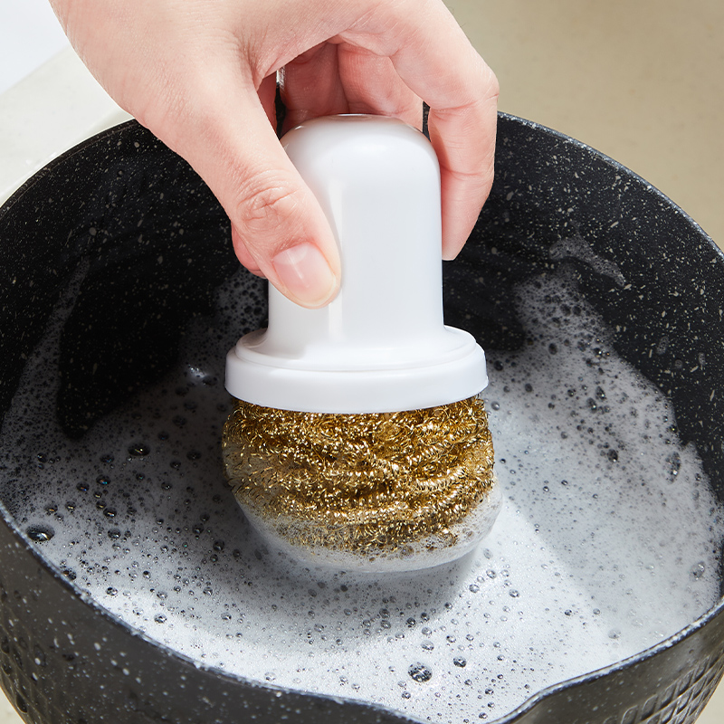 梵特 厨房锅刷碗刷 家用去污刷 洗锅刷洗碗手握刷 厨房灶台清洁锅碗碟钢丝刷高清大图