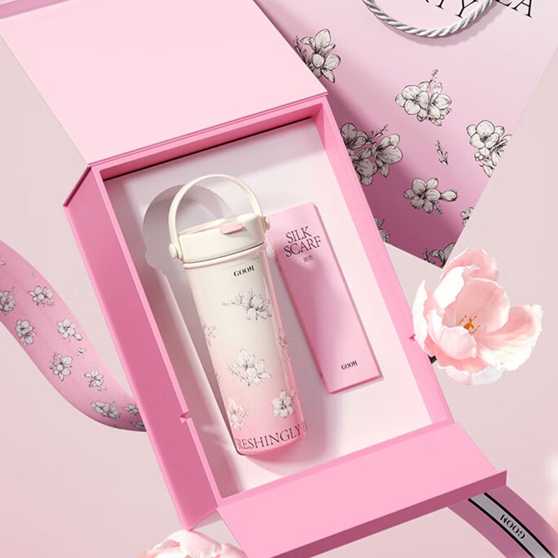 格沫艺术手绘保温杯600ML GM-24AW-T1高清大图