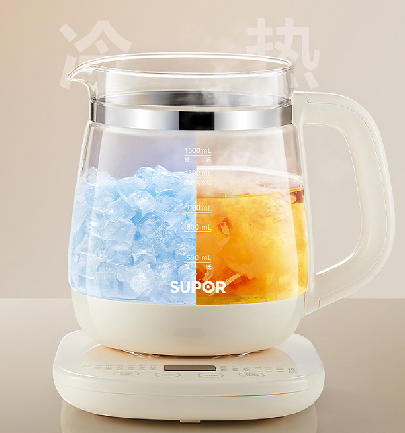 苏泊尔SUPOR智能养生壶SW-15Y23底盘加热高硼硅玻璃预约功能轻奢设计高清大图