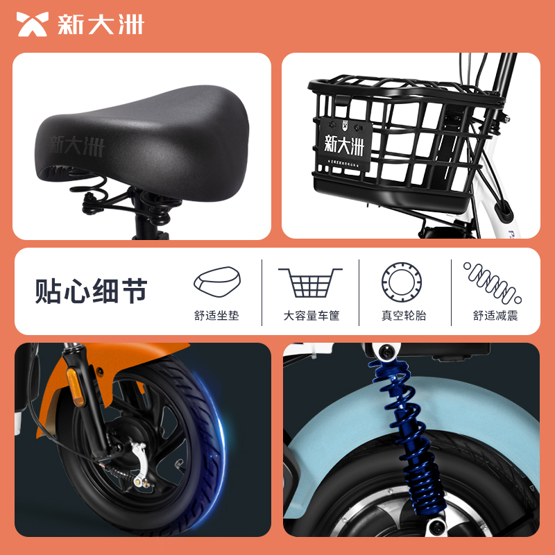 PALLA电动车 战神洲洲 新国标48V20ah大容量电瓶车代步车电动自行车 钻白