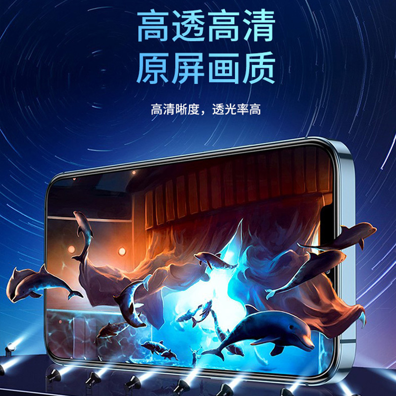 【买二送一】轻万苹果xr钢化膜高清透明手机防防贴膜