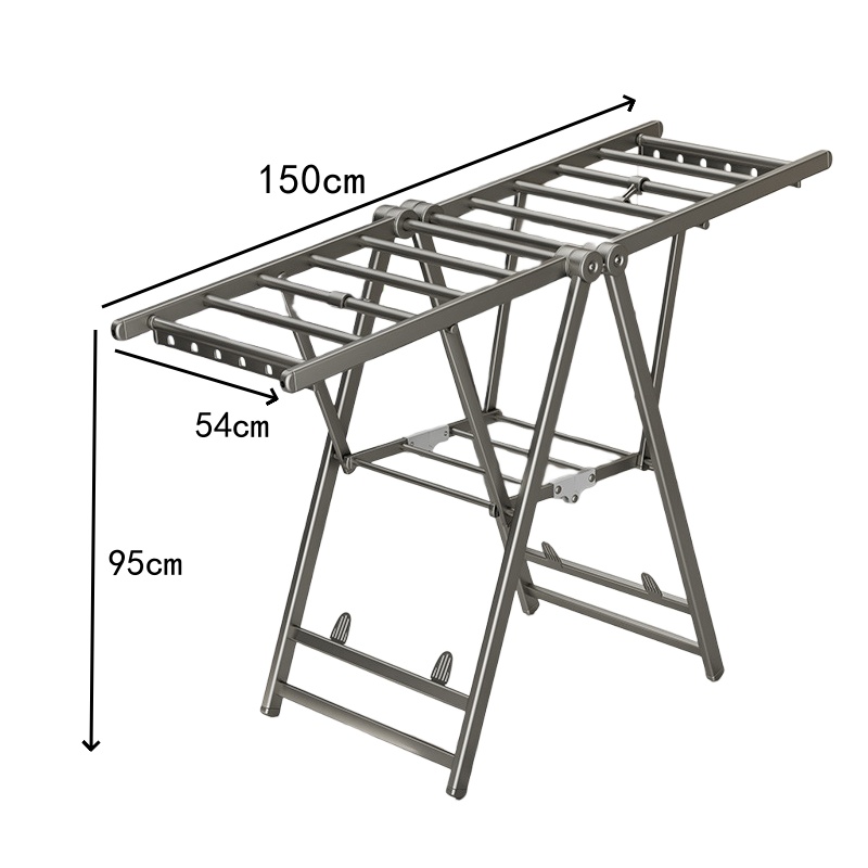 珂攸洋落地晾衣架升级灰 150*54*95cm