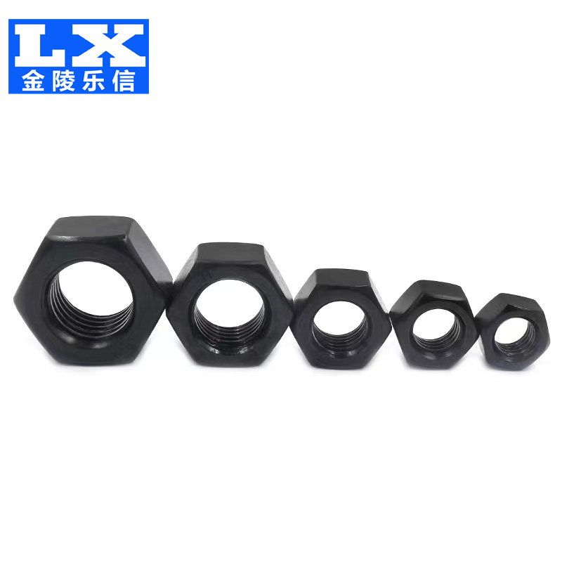 金陵乐信 发黑六角螺母 个(M6-M36) 黑色 M12