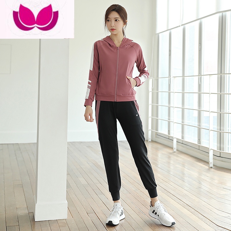 七斓宽松运动套装女2023春季专业晨跑步健身服户外时尚休闲瑜伽速干衣高清大图