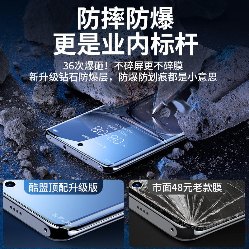 [酷盟667]酷盟华为P50pro水凝膜p50全包手机贴膜全屏覆盖全胶