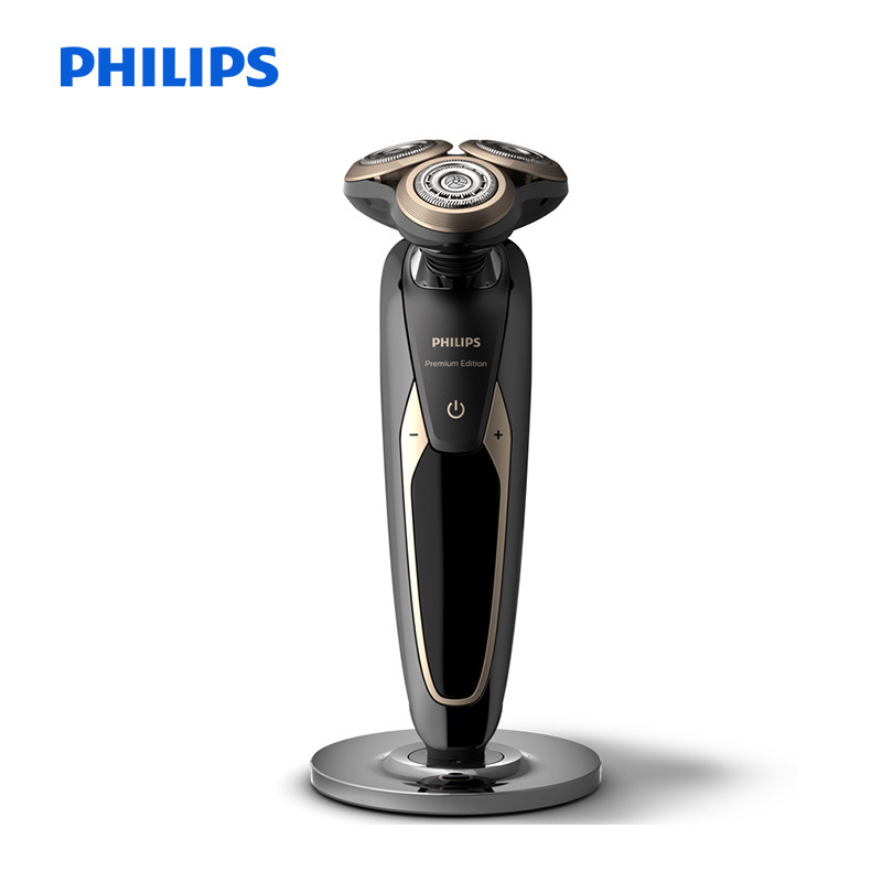 飞利浦(Philips) 电动剃须刀 SP9851/70 干湿两用三刀头全身水洗 充电旋转式刮胡刀升级双层刀片