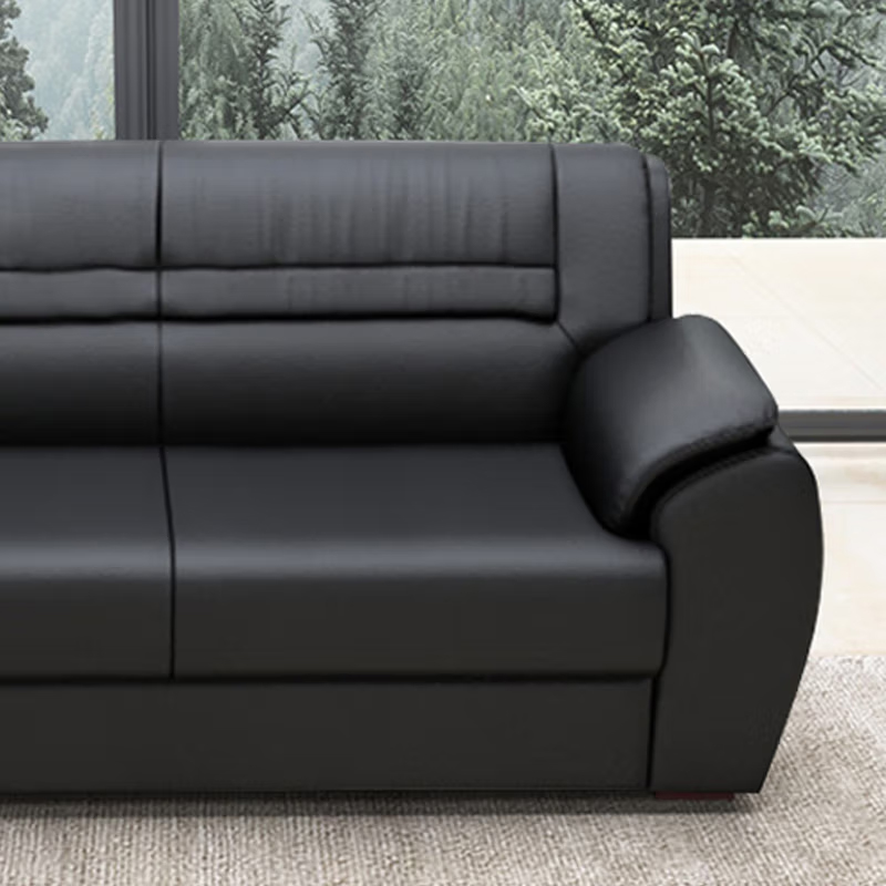 臻远 ZY5110332 办公沙发茶几组合简约现代接待室商务沙发 牛皮双人位高清大图