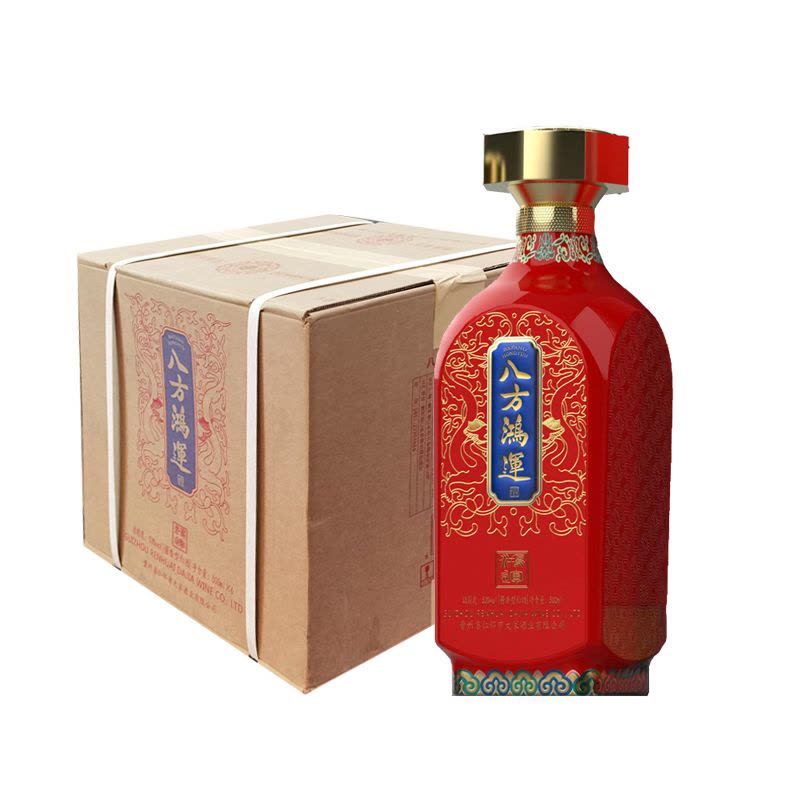八方鸿运(红金) 53度酱香型白酒500ml*6 整箱装【价格图片品牌报价