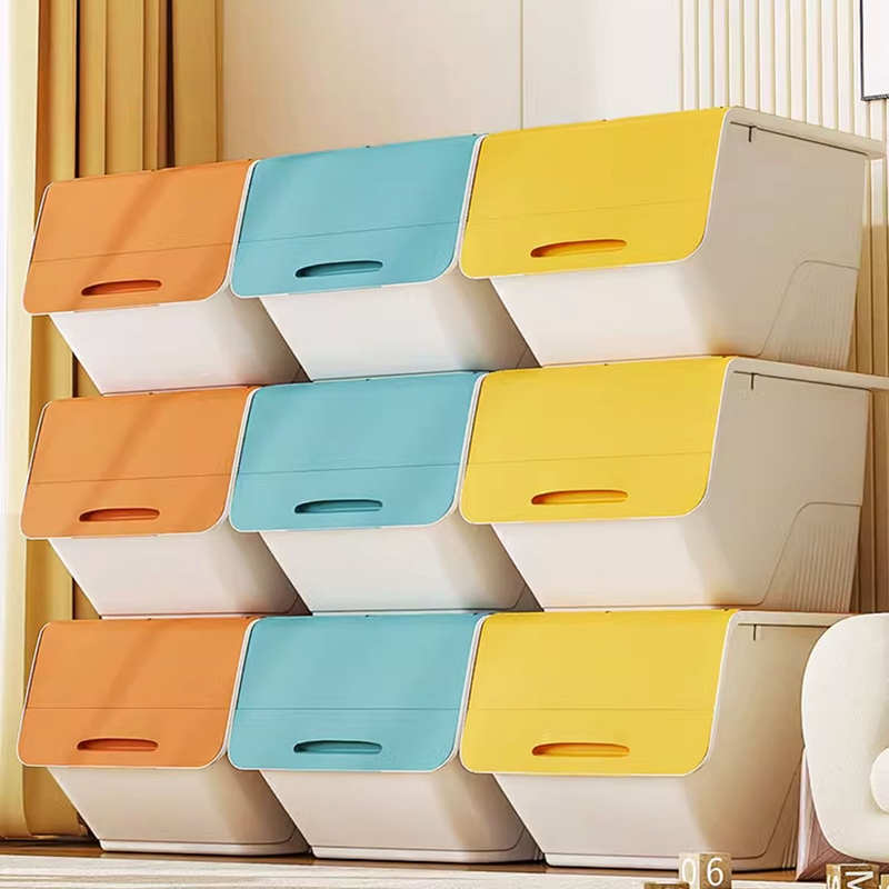 南风北巷玩具收纳箱前开式家用翻盖收纳盒储物箱儿童零食衣物整理箱