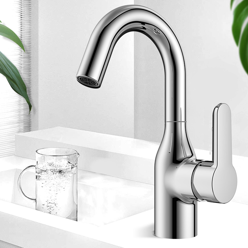 九牧(jomoo)洗脸盆卫生间水龙头冷热洗脸盆龙头可旋转洗手盆台盆龙头