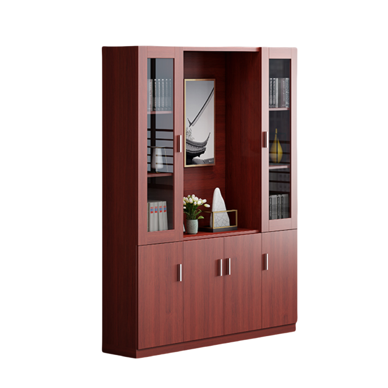 铭思达书柜四门台高清大图