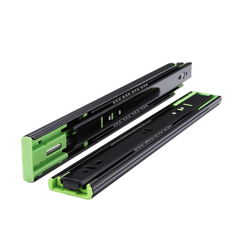 吉迎尚品 抽屉滑轨加厚导轨轨道滑道 18寸45cm缓冲双阻尼 对高清大图