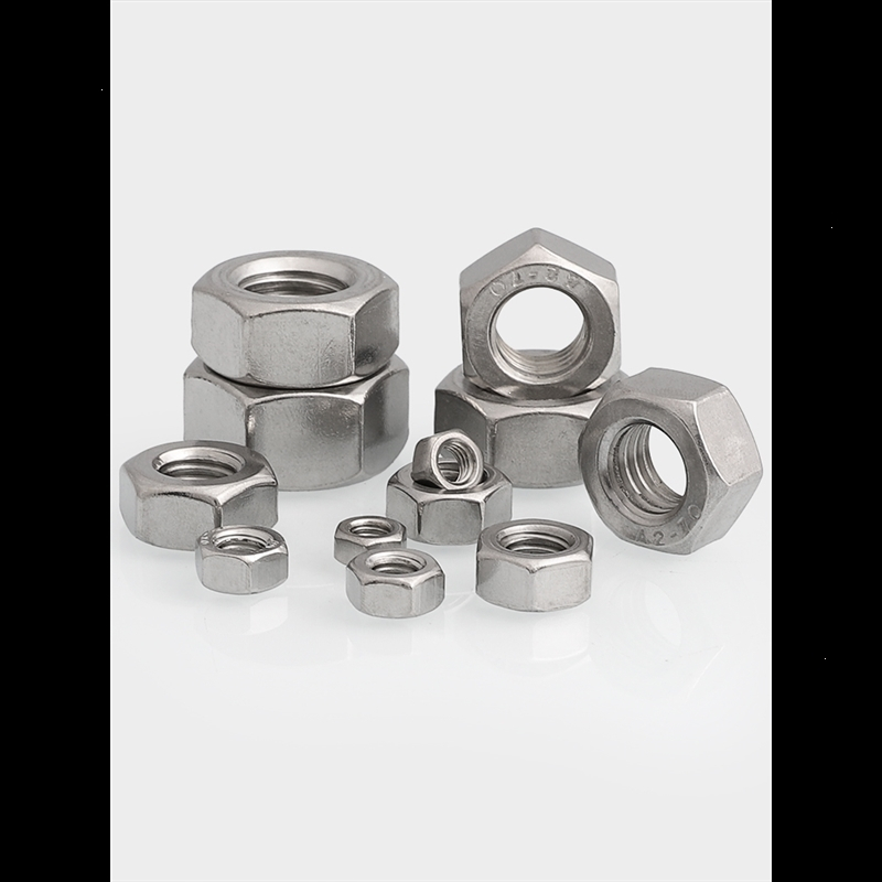 304不锈钢螺母法耐六角螺母小螺丝帽大螺栓帽m1m2m3m4m5m6m8m10-m160