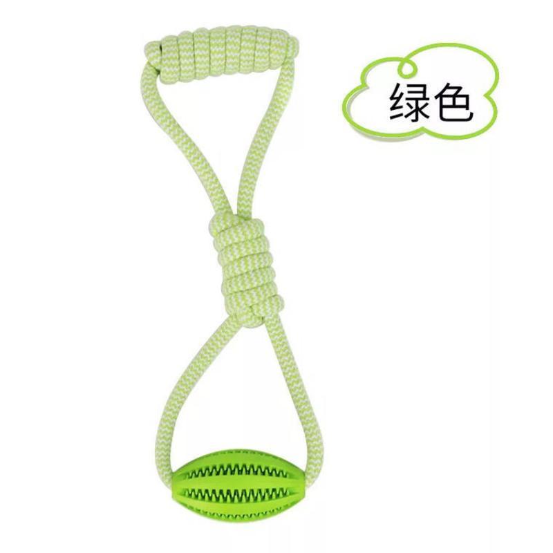 手拉绳橄榄球(中小犬适用)随机发一个 宠物狗狗玩具球磨牙耐咬实心球绳结玩具泰迪金毛漏食球训犬玩具