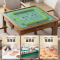 质凡实木简易家用正方形手动象棋扑克桌椅棋牌麻将桌麻将餐桌 一桌四椅