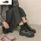 Ideamini小皮鞋女英伦风2020春季新款百搭厚底松糕鞋皮带扣平底鞋单鞋子休闲鞋