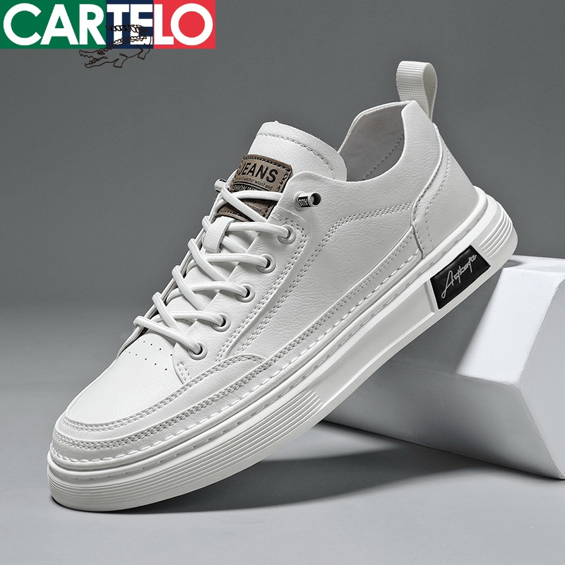 [线下专柜同款]卡帝乐鳄鱼(CARTELO)新款舒适百搭男士休闲鞋板鞋男鞋潮鞋小白鞋