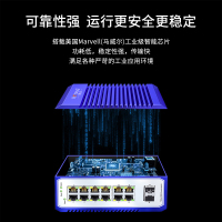 博扬 工业级管理型交换机 2光12电千兆SFP导轨式VLAN以太网光纤交换机 含电源不含模块 BY-ISMG2121