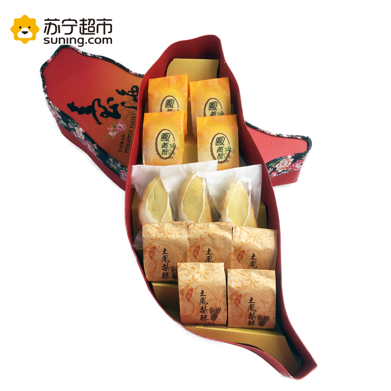 凤工坊 大红台湾综合凤梨酥礼盒 12入435g 台湾进口