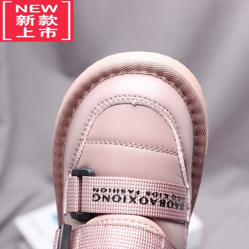 可莉允儿童雪地靴女童大棉冬季加绒加厚宝宝棉鞋棉靴防滑防水男童雪地棉图片