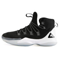 匹克(PEAK)篮球鞋2018秋季新款男黑网面中帮耐磨橡胶超纤轻质中底透气减震防滑耐磨实战运动鞋DA830551