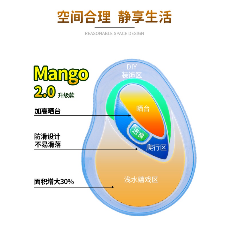 乌龟缸带晒台专用缸养巴西龟盘水陆缸大型龟箱盒造景生态过滤别墅高清大图